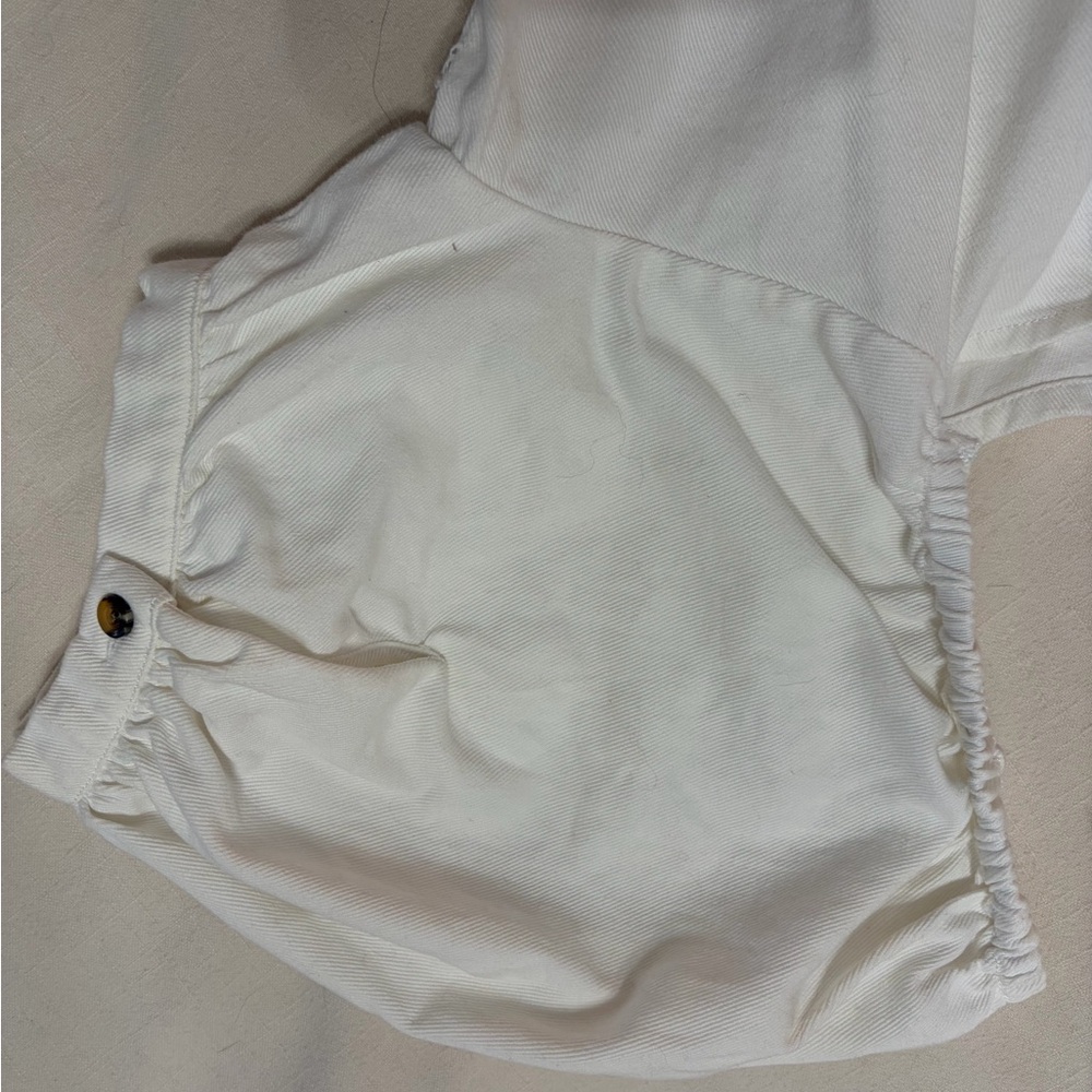 Who What Wear White Puff Sleeve Denim Dress Size L | 100% Cotton - Picture 13 of 14